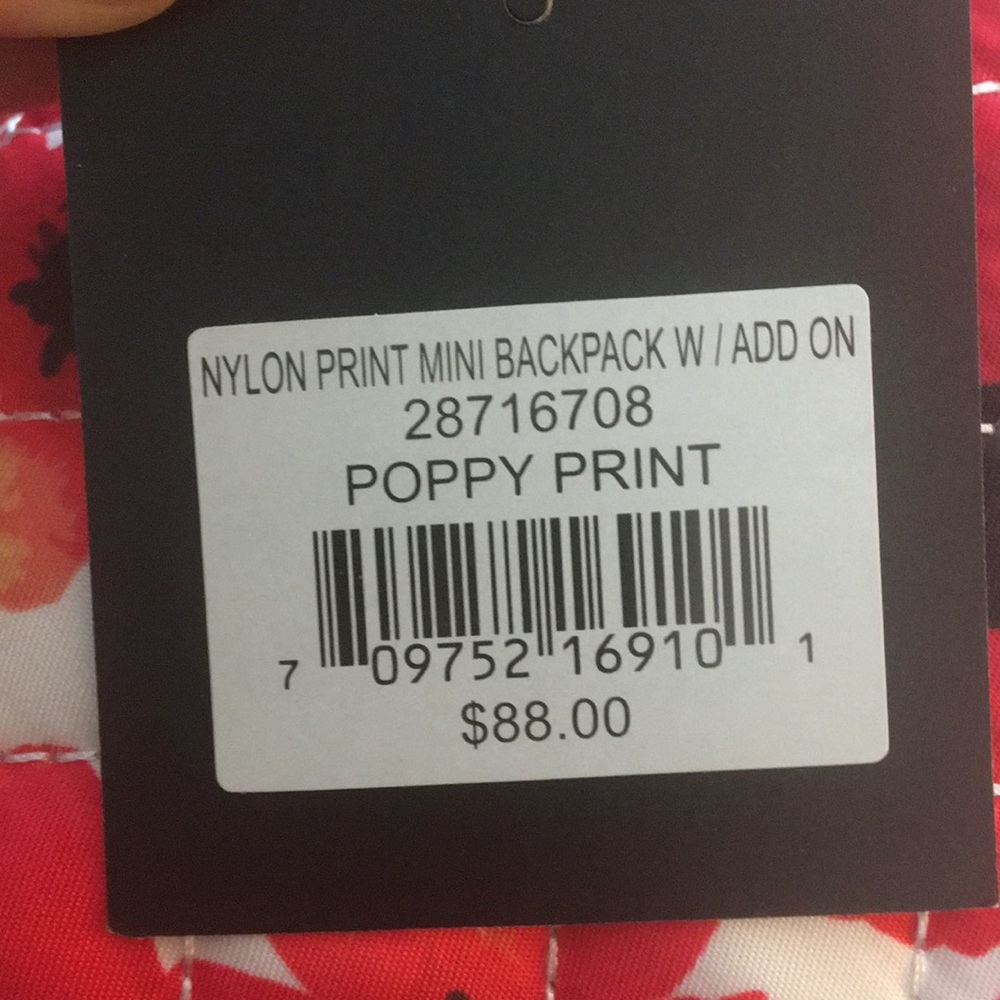 Nanette Lepore Floral Quilted Backpack NWT Poppy Print - Picture 10 of 10